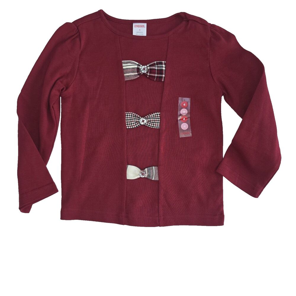 Vintage Gymboree Long Sleeved Shirt Size 4 Family Portrait Line Size 4 Red 2006